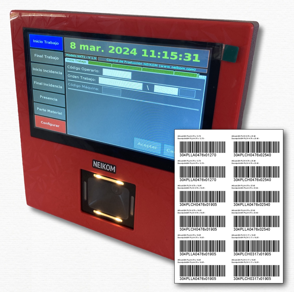 Terminal de control de producción Terminal de control de producción